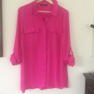 Hot pink tunic top